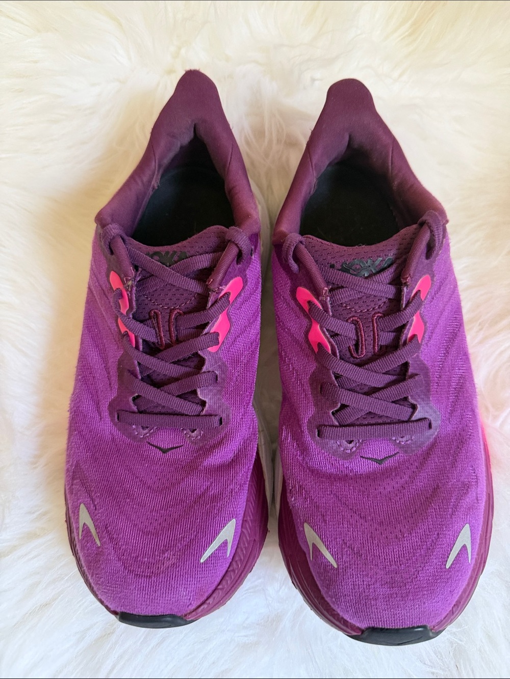 HOKA ONE ONE Arahi 6 Women’s Running Shoes Purple/Pink Mesh Breathable US 8